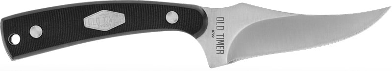 Old Timer Sharpfinger fixed blade knife with 3.3-inch stainless steel blade and brown handle