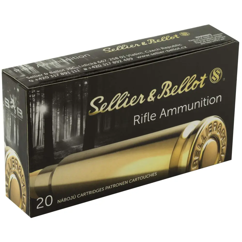 Sellier & Bellot .308 Winchester 180 grain soft point ammunition, 20 rounds