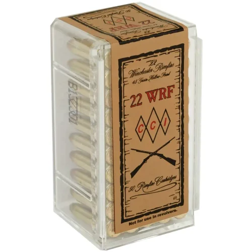 CCI .22 WRF 45 grain jacketed hollow-point rimfire ammunition, 50 rounds
