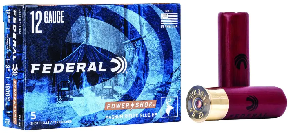 Federal Power-Shok 12 gauge 3-inch 1-1/4 ounce rifled slug shotshells