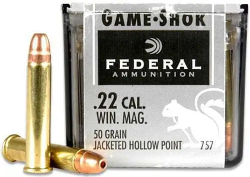Federal Game-Shok .22 WMR 50-grain jacketed hollow point ammunition