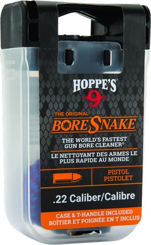 Hoppe's BoreSnake Den .22 caliber pistol cleaning kit with storage case