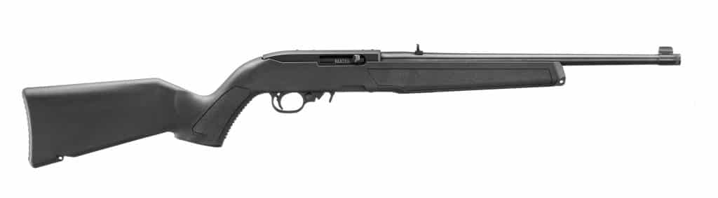 Ruger 10/22 .22 LR rifle with 16.4-inch threaded barrel and black M-LOK stock