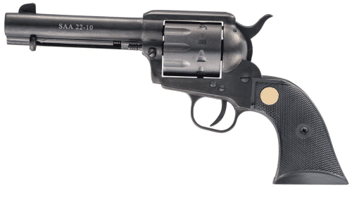 Chiappa 1873 SAA .22 LR revolver with 4.75-inch barrel and black grips