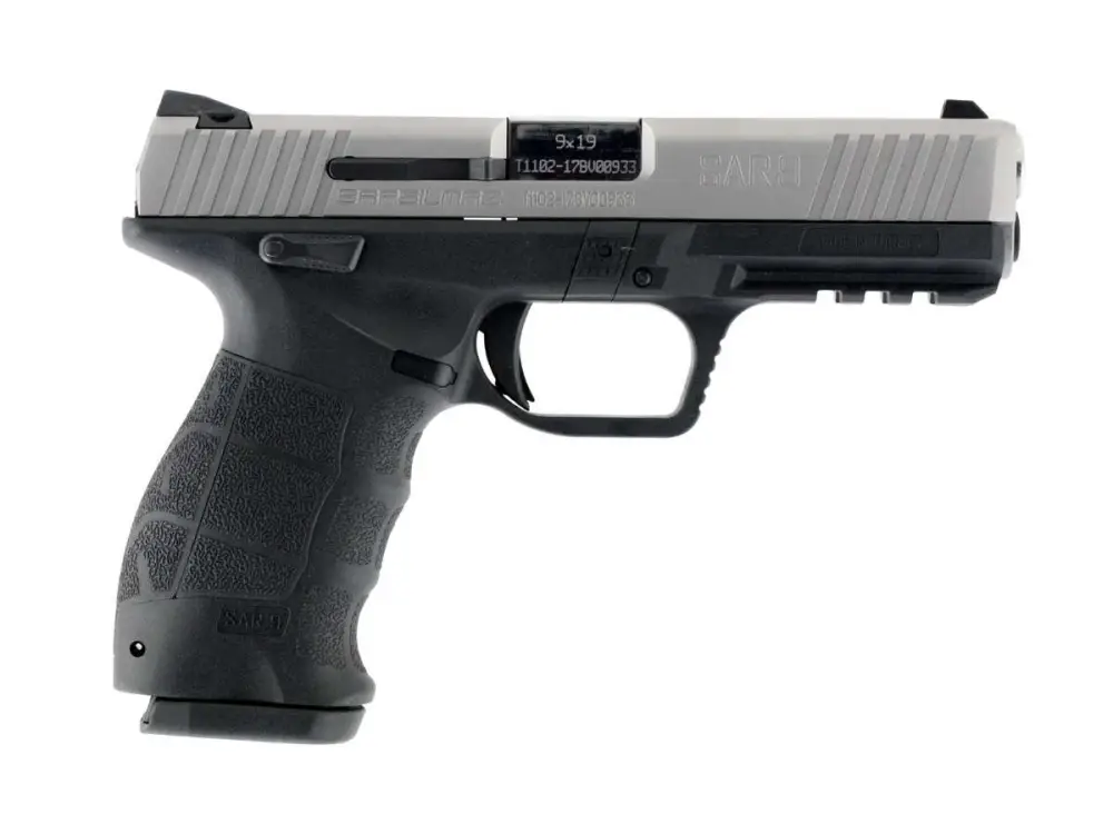 SAR Arms SAR9 9mm stainless semi-auto pistol with polymer frame