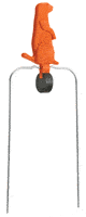 Champion DuraSeal 7-inch orange prairie dog spinner target with stand