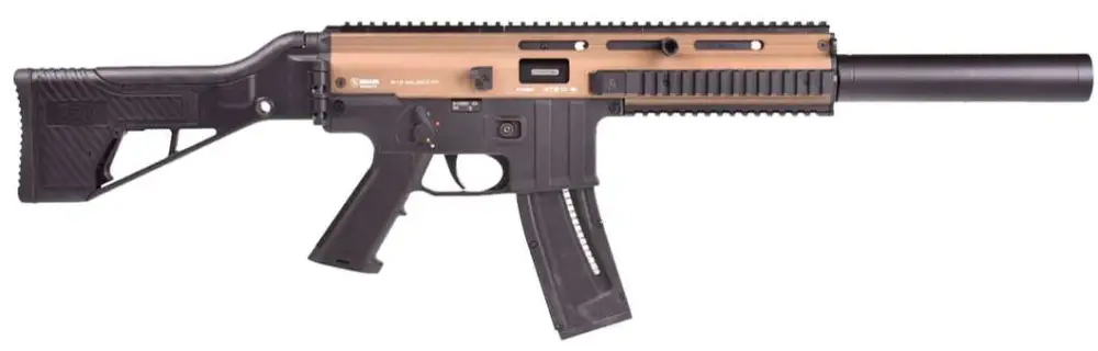 Mauser M-15 SD .22 LR semi-auto rifle with bronze finish and folding stock