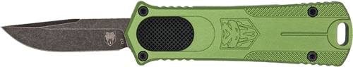 Cobratec California 952 OTF automatic knife in OD green