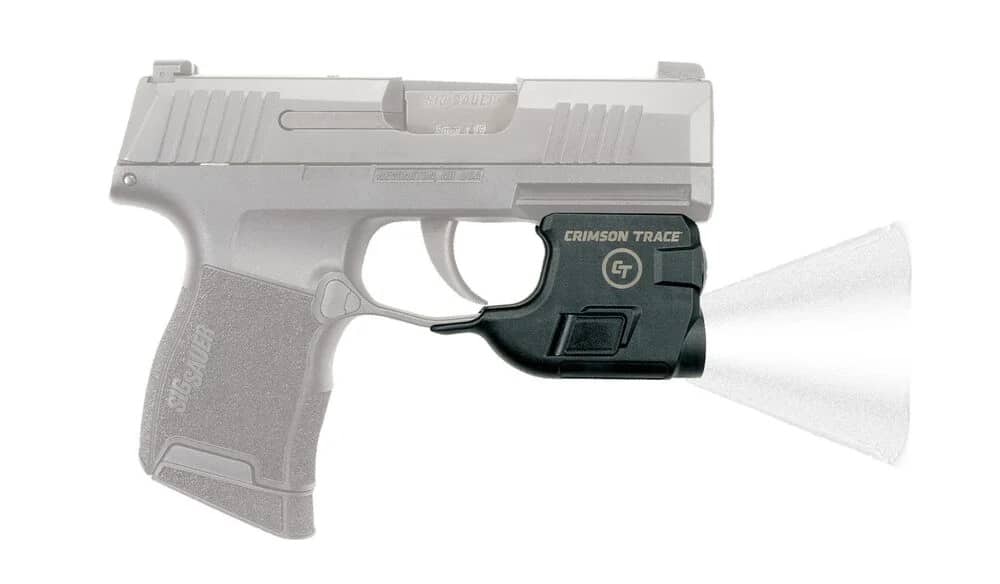 Crimson Trace Lightguard weapon light for SIG Sauer P365 in black polymer