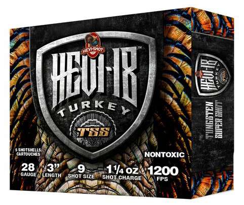 HEVI-Shot HEVI-18 TSS Turkey 28 Gauge 3-inch #9 tungsten shotshells