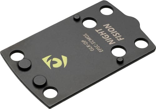 Night Fision black stainless steel optic plate for Glock Slimline MOS and EPS Carry footprint