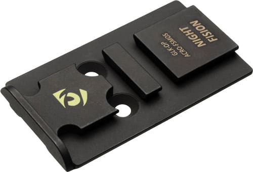 Night Fision ACRO to Glock MOS optic plate in black nitride stainless steel