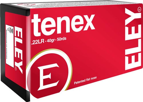 Eley Tenex .22 LR 40 grain EPS rimfire ammunition, 50-round box