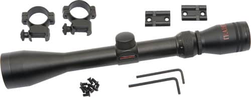 Traditions A1171 3-9x40 muzzleloader scope with duplex reticle, rings, and two-piece base