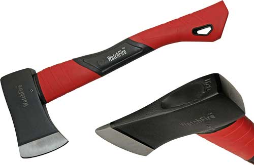 SZCO Rite Edge camp axe with red handle and 4-inch stainless steel blade