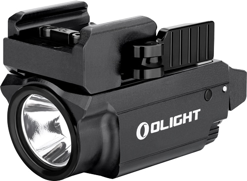 Olight Baldr Mini black rail-mount light with white LED and green laser