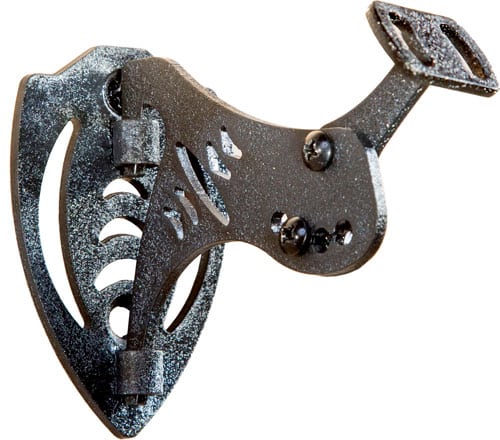 Skull Hooker black bone bracket for displaying antlers