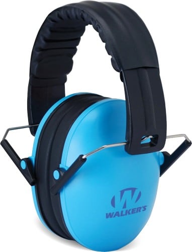 Walker's blue kids folding passive ear muffs with 23 dB NRR