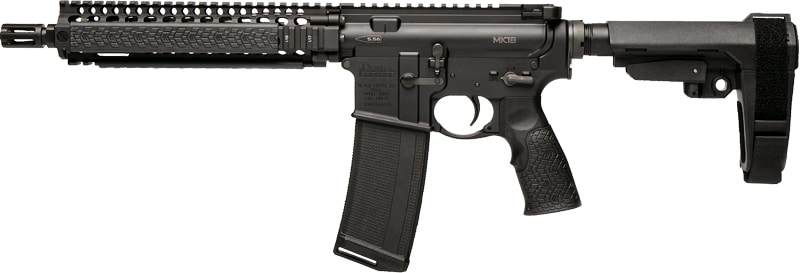 Daniel Defense DDM4 MK18 pistol with 10.3-inch barrel and RIS II rail in black