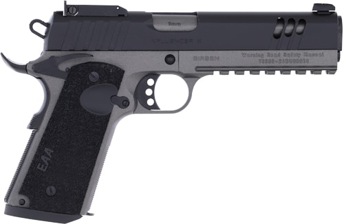 EAA Girsan MC1911S Influencer X 9mm 5-inch tungsten and black pistol