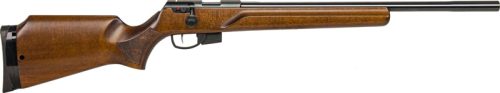 Anschutz 1761 HB MPR .22 LR rifle with blued barrel and hardwood stock