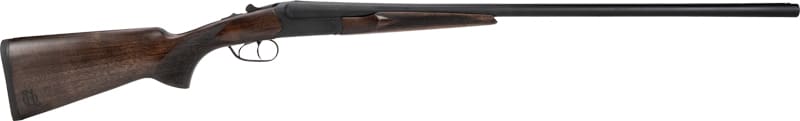 Heritage Badlander 20 gauge side-by-side shotgun with 28-inch black chrome barrels and walnut stock