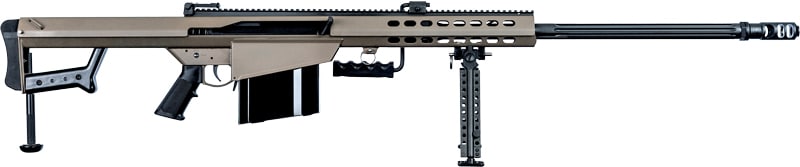 Barrett 82A1 semi-automatic .50 BMG rifle with 29-inch barrel in Flat Dark Earth