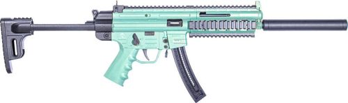 American Tactical GSG-16 .22 LR semi-auto rifle in mint green with collapsible stock