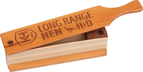 Knight & Hale HD Long Range Hen Box Call with cherry and walnut details