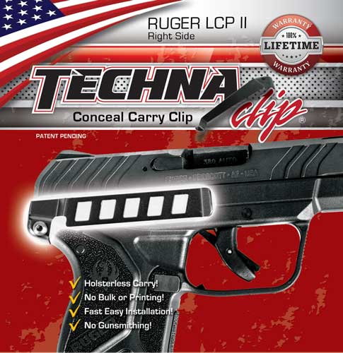 Techna Clips right-hand spring-steel belt clip for Ruger LCP II 380