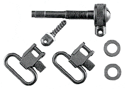 Uncle Mike's 11812 blued rifle swivel set with 1-inch loop