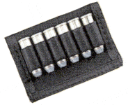 Uncle Mike's 88401 black nylon cartridge slide with six elastic loops