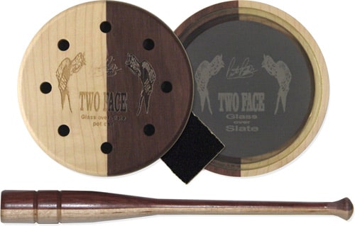 Pittman Game Calls Two Face wood and glass pot turkey call with striker