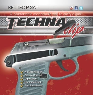Techna Clips right-side handgun belt clip in black spring steel