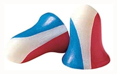 Howard Leight Super Leight uncorded foam ear plugs, 100 pair, red white and blue