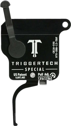 TriggerTech Special flat single-stage black trigger for right-handed Remington 700 rifles