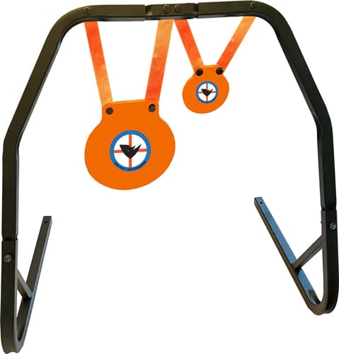 Do All Outdoors Range Ready dual high-caliber gong target with stand