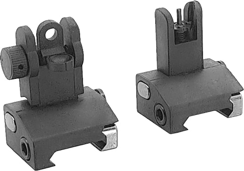 J&E Machine Tech TS-PS7B black flip-up front and rear polymer sights
