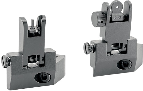 J&E Machine TS-PS9B-AL 45-degree offset flip-up aluminum sights