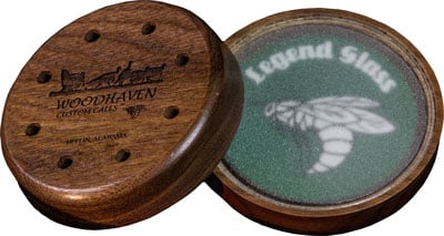 WoodHaven Legend glass turkey call with walnut cup and matched strikers