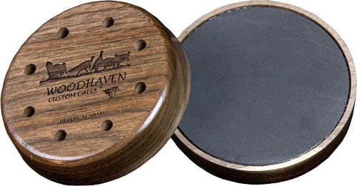 WoodHaven Legend Slate turkey call with walnut cup and matched strikers