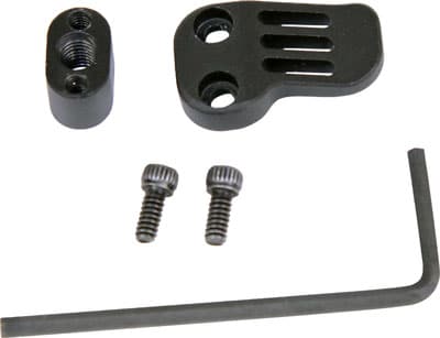 Guntec USA AR extended magazine catch paddle release in black anodized aluminum