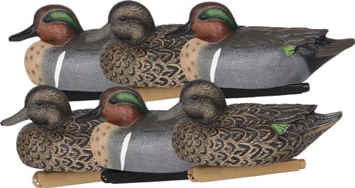 Zink Green Wing Teal floater duck decoys, six-pack with three drakes and three hens