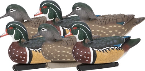 Zink six-pack of life-size synthetic wood duck floater decoys