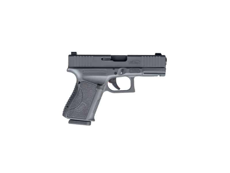 TriStar Arms APOC 9mm semi-auto pistol with gray polymer frame and fiber optic sights