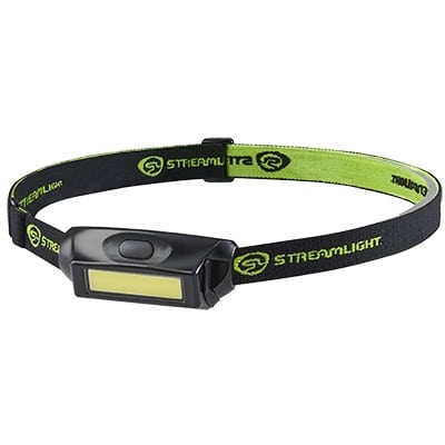 Streamlight Bandit Pro black rechargeable headlamp with visor clip