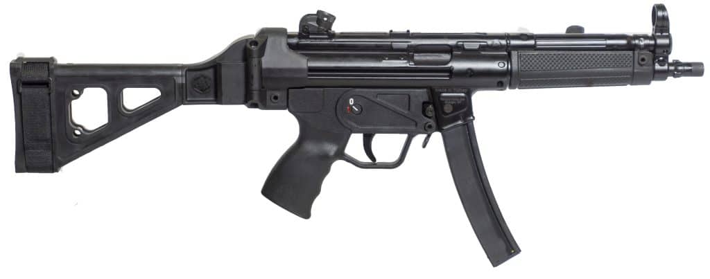 Century Arms AP5 9mm semi-auto pistol with black folding brace