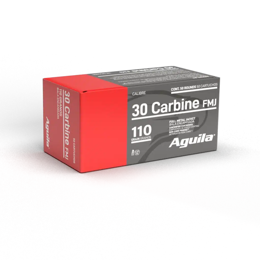 Aguila .30 Carbine 110 grain FMJ ammunition 50-round box
