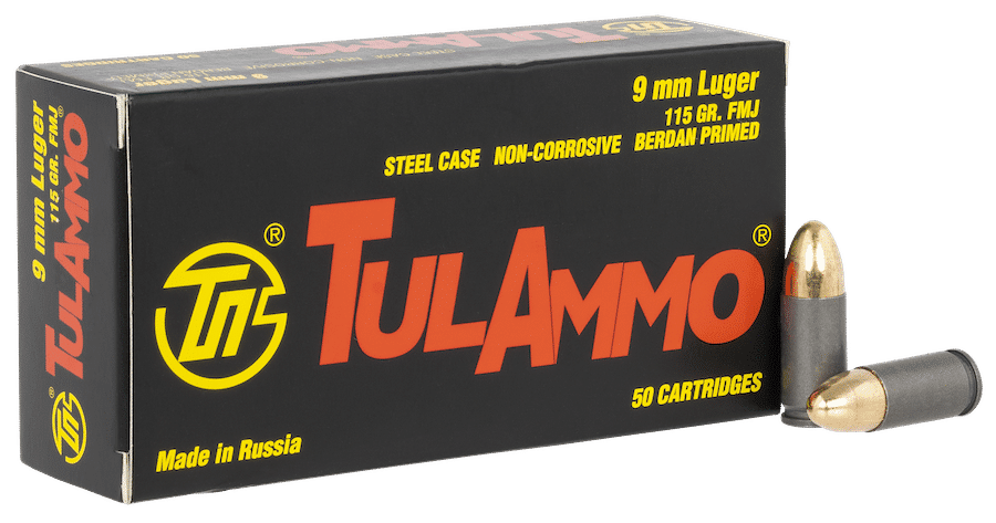 Tula Ammo TULAMMO 9mm 115gr FMJ 50-round box