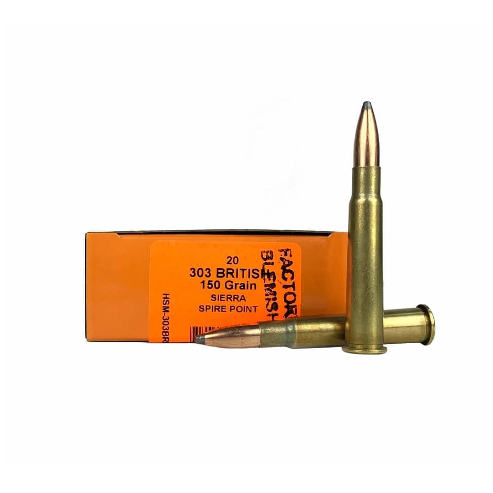 HSM .303 British 150gr Sierra Spire Point rifle ammunition box